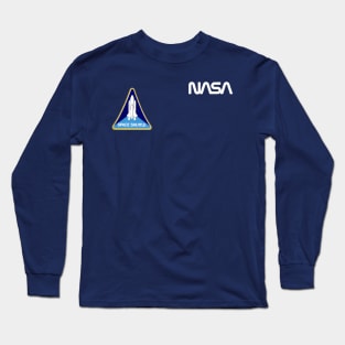 Officially approved merchandise - Vintage NASA logo & space shuttle mission patch Long Sleeve T-Shirt